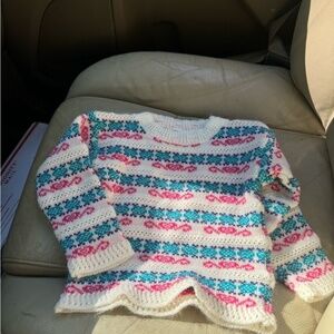 VINTAGE 90s Sweater 6-12 months boho print clothing for tots EA’s